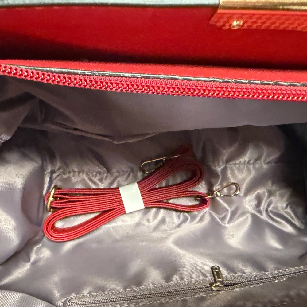 Red Embossed Tote - Picture 4 of 5